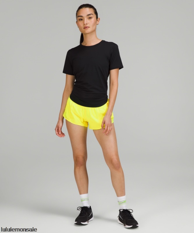 Lululemon Damen DELULU341 | Highlight Gelb Hotty Hot Low-rise Gefüttert Short 25